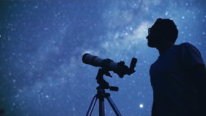 stargazing with a telescope