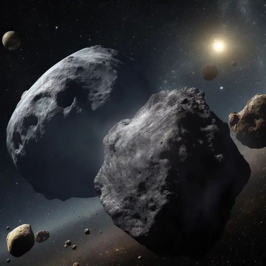 asteroids and comets in space