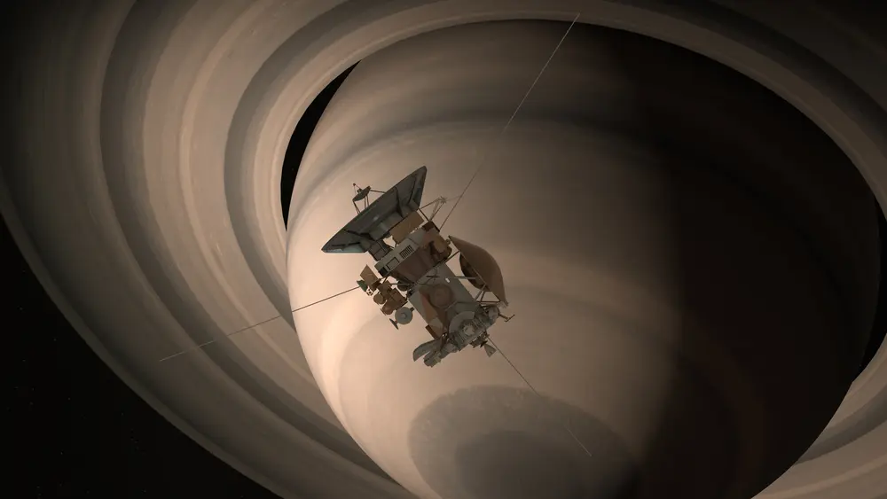 Cassini space probe reaching Saturn