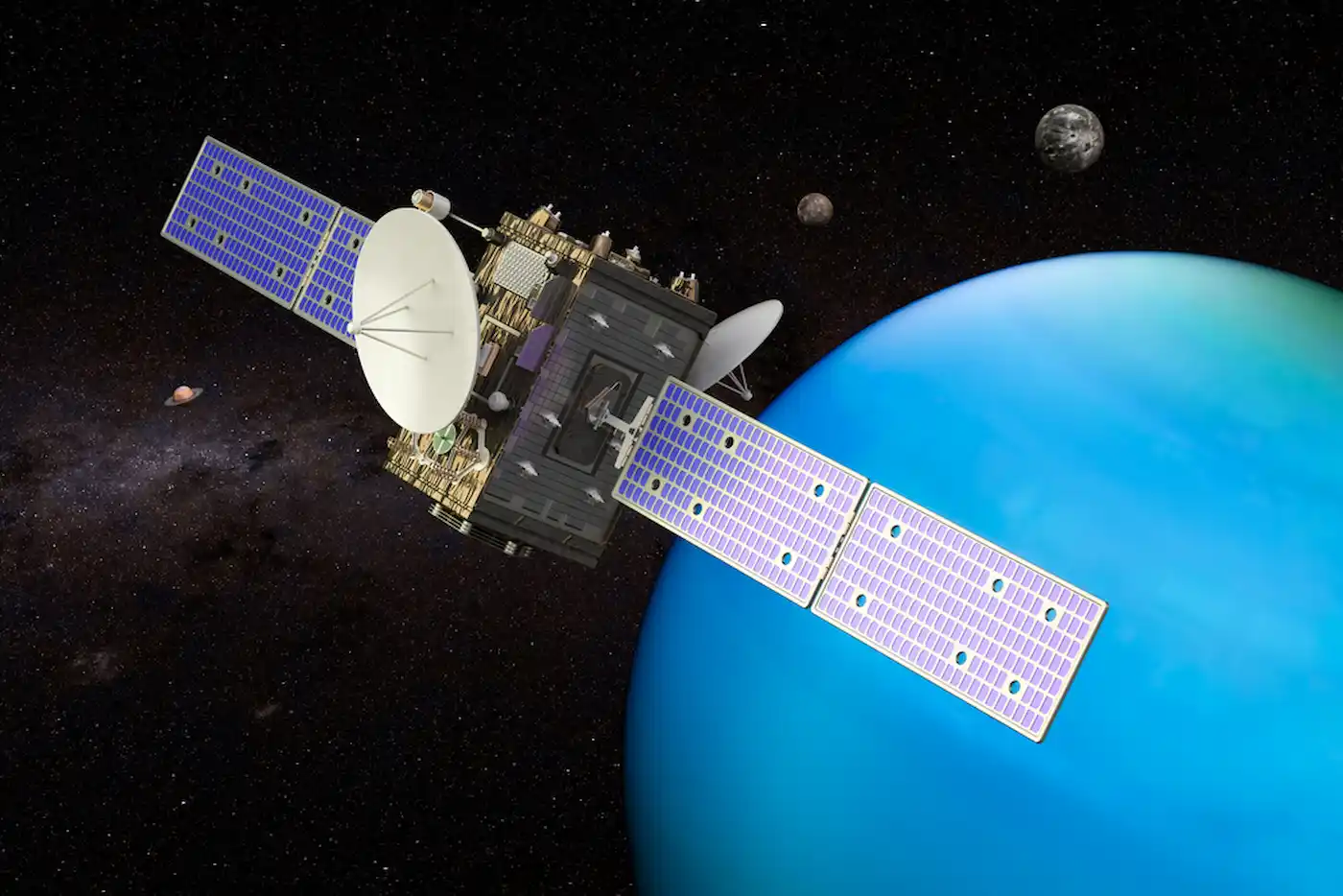 space probe orbiting Uranus