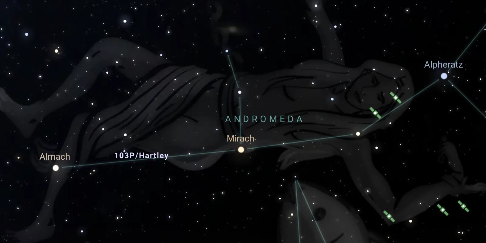 Andromeda constellation major stars