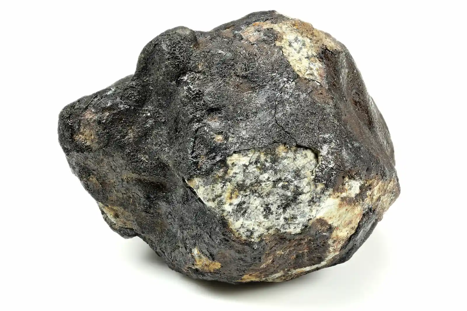 fusion crust around meteorite