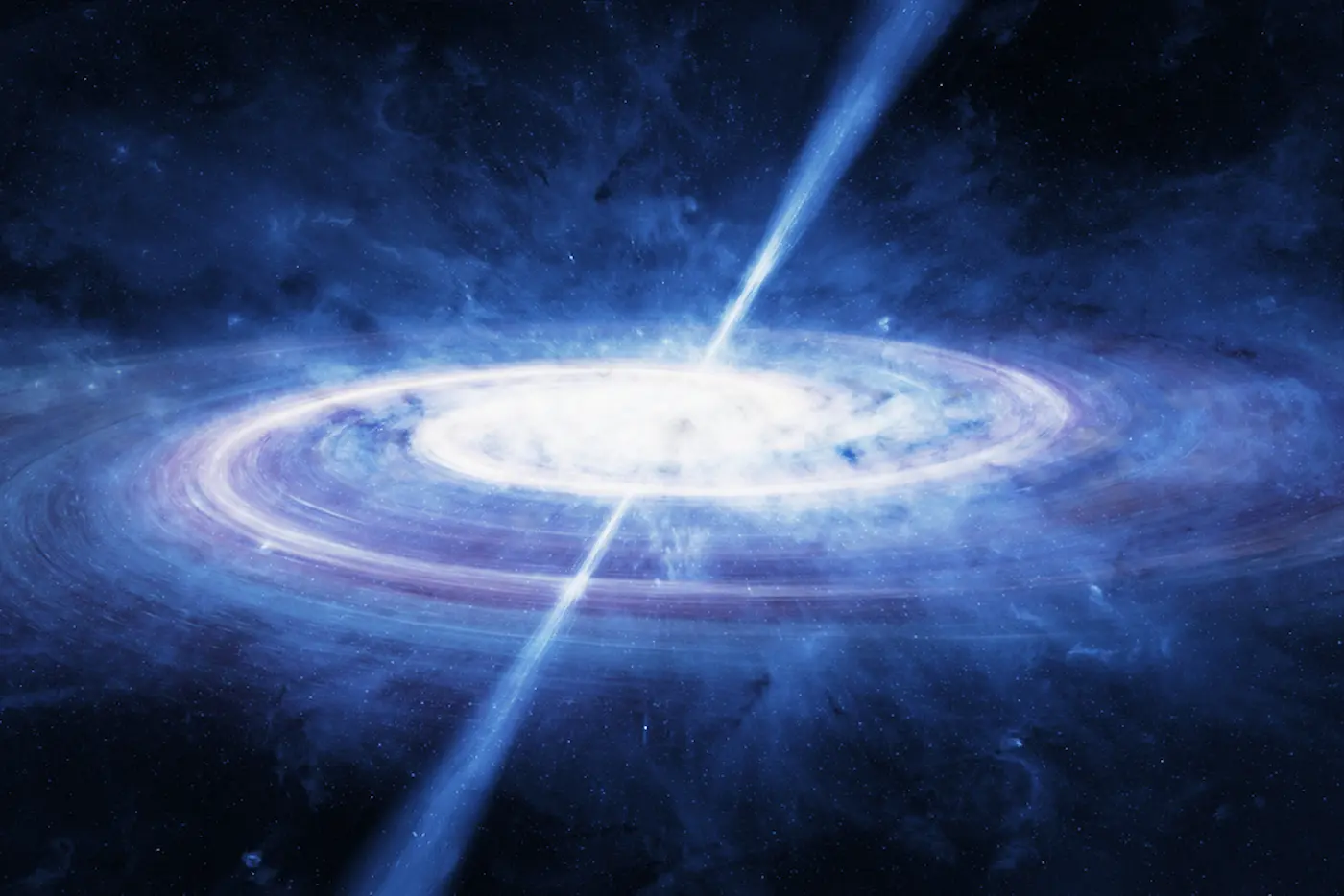 a quasar in space