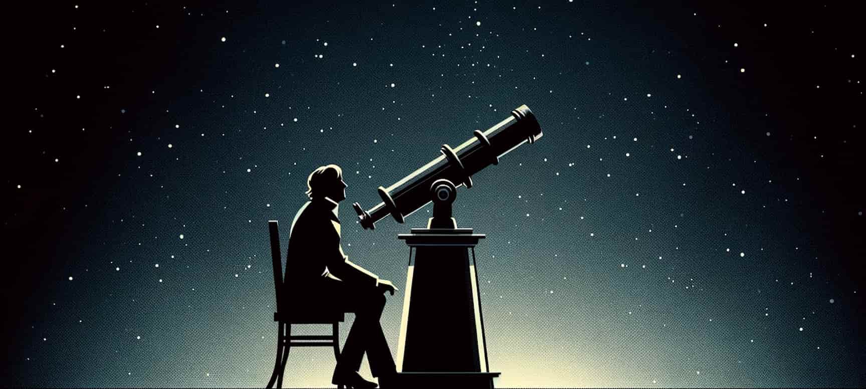 digital art of astronomer