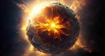 artist rendition of a star exploding