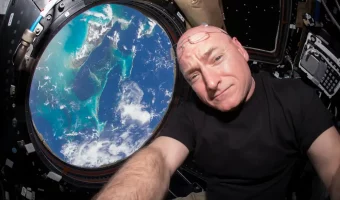 astronaut Scott Kelly on the ISS