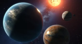 exo planets floating in space artist rendition