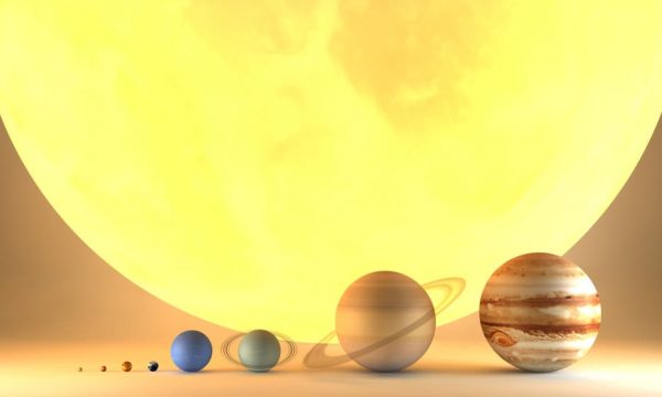 How big is the Sun compared to the planets in our solar system?