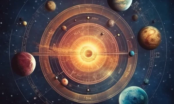 the planets with a clock artist rendition